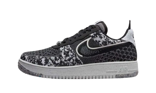 Nike Air Force 1 Low Crater Flyknit Black White Melange - MTHOR SHOP