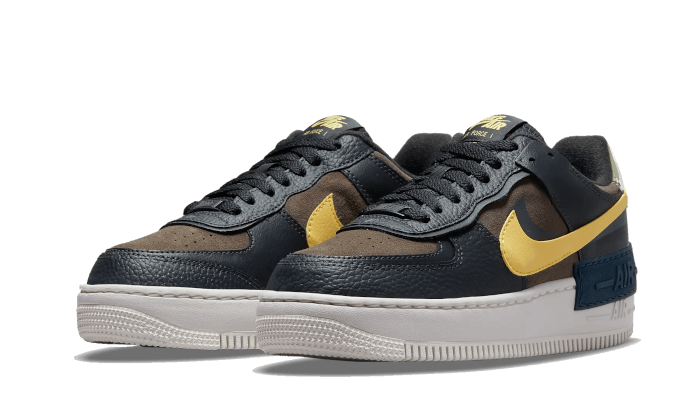 Nike Air Force 1 Shadow Black Brown Yellow - DQ0881-001