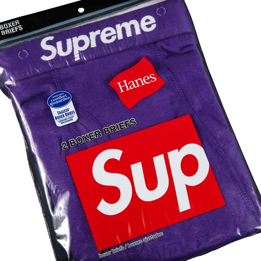 Supreme Hanes Boxer Briefs (2 Pack) Purple