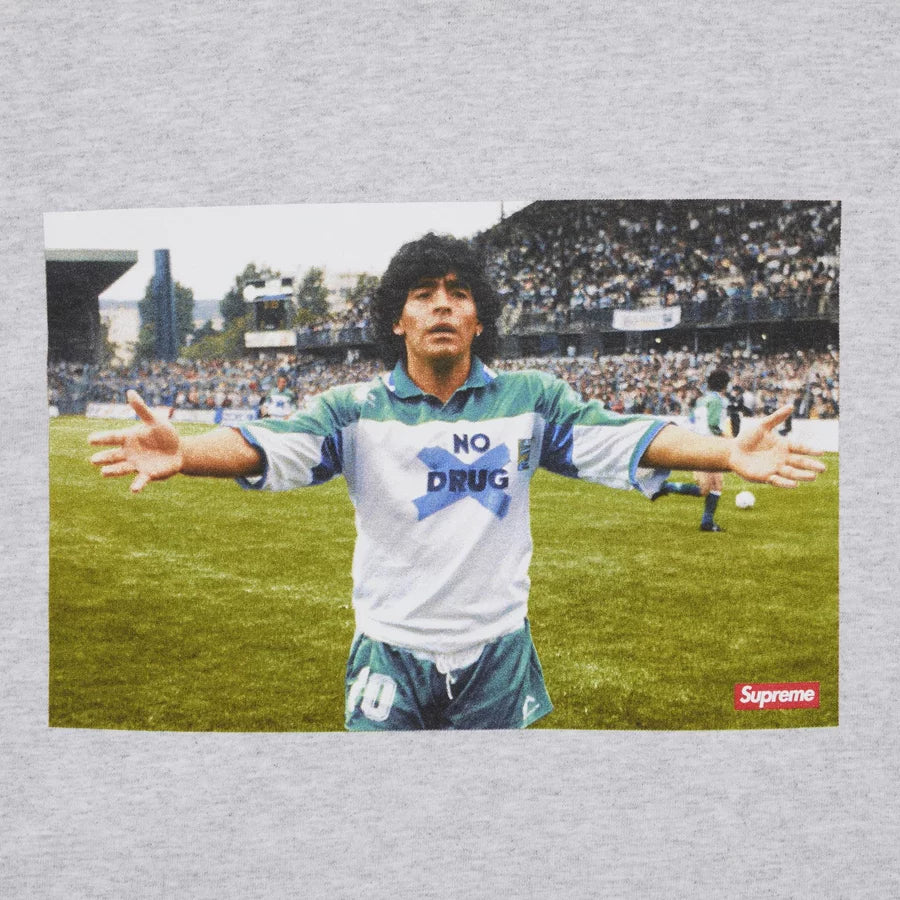 Supreme Maradona Tee Grey