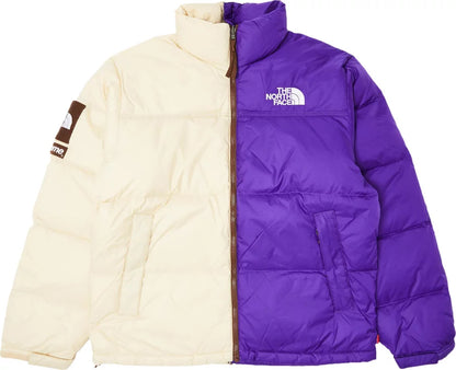 Supreme The North Face Split Nuptse Jacket Tan