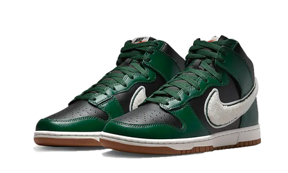 Dunk High Chenille Swoosh Black Green