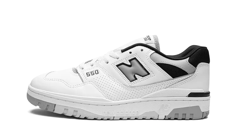 New Balance 550 White Concrete Black