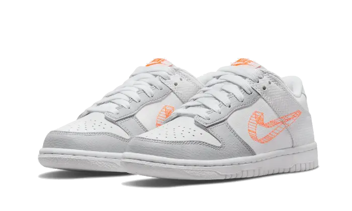 Nike Dunk Low 3D Swoosh White Grey